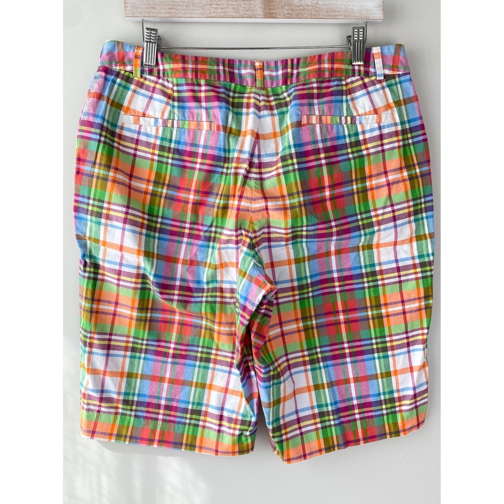 Lauren Ralph Lauren Active Women Shorts 12 Madras Plaid Y2K Golf Preppy Colorful - Picture 4 of 7